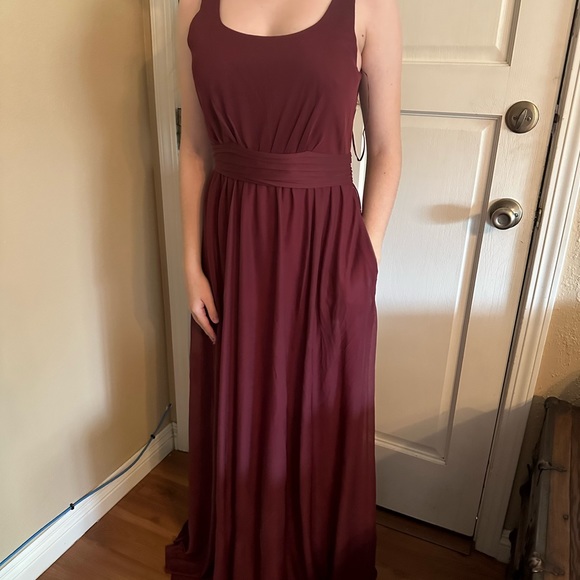 NWT Birdy Grey burgundy evening gown size small Wedding, Prom, Bridesmaid - Picture 6 of 13